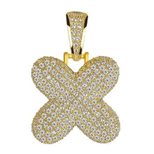 Load image into Gallery viewer, Unisex Women Men Gold Stainless Steel Iced Out Necklace Rhinestone Initial Necklace
