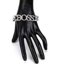 Load image into Gallery viewer, Glam Gold BOSS Luxury Letter Pendant Chain Necklace Set Earrings