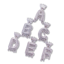 Load image into Gallery viewer, Glam Gold Custom Crown Bail Drip Bubble Initial Letters Chain