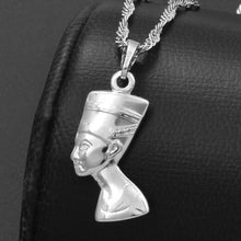 Load image into Gallery viewer, Glam Gold Egypt Nefertiti Head necklace