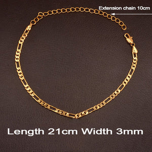 Glam Gold Pure Sterling silver gold plated Anklet (Length 21cm +10cm)