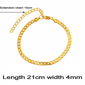 Glam Gold Pure Sterling silver gold plated Anklet (Length 21cm +10cm)