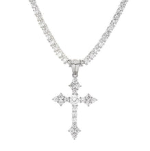 Load image into Gallery viewer, Glam Gold Iced Out Cubic Zircon Cross Pendant Necklace