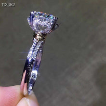Load image into Gallery viewer, Glam Gold Glittering Natural Moissanite Gemstone Classic Heart Ring