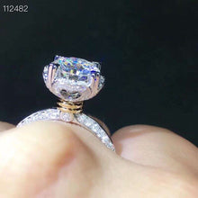 Load image into Gallery viewer, Glam Gold Glittering Natural Moissanite Gemstone Classic Heart Ring