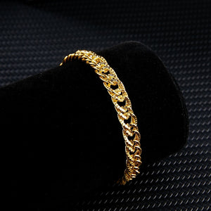 Glam Gold Punk Link Chain  Bracelet