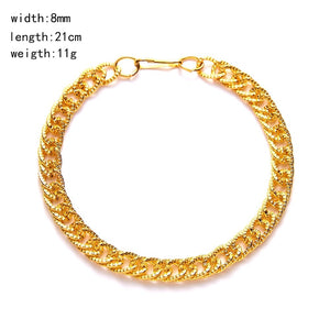 Glam Gold Punk Link Chain  Bracelet
