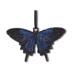 Glam Gold Diamond Butterfly Charms Pendant Zirconia Luxury Necklace