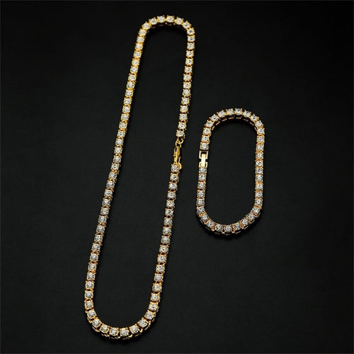 Glam Gold Iced Out Tennis Chains