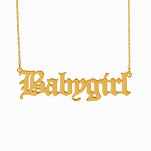 Load image into Gallery viewer, Glam Gold  Fashion Cute Gold  Babygirl Old English Necklace
